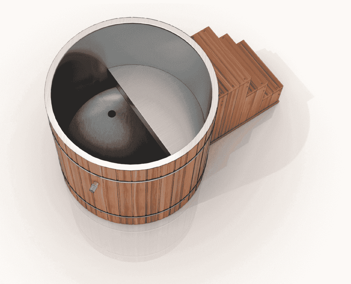 Dynamic Cold Therapy Barrel Spa Stainless Steel w/ Pacific Cedar Exterior & Chiller