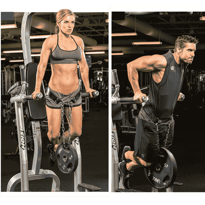 Grizzly Fitness Leather Pro Dip Weight Training Belt (36" Chain)