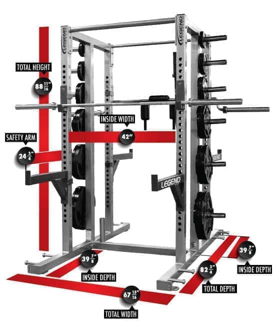 Legend Performance Series Double-Sided Half Cage Dimensions