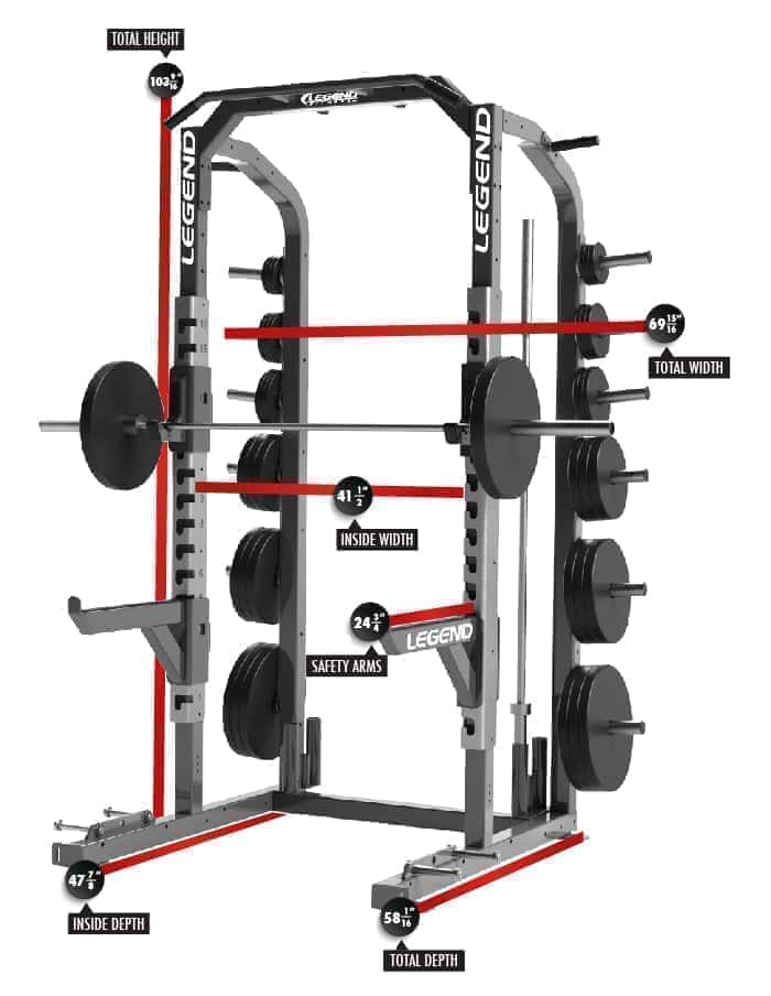 Legend Pro Series Half cage Dimensions