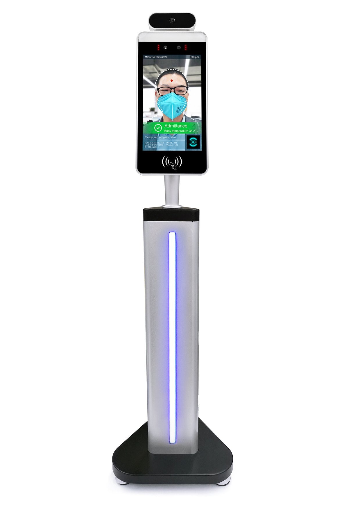 Free Standing Infrared Body Temperature Kiosk Echelon TempCheckIn