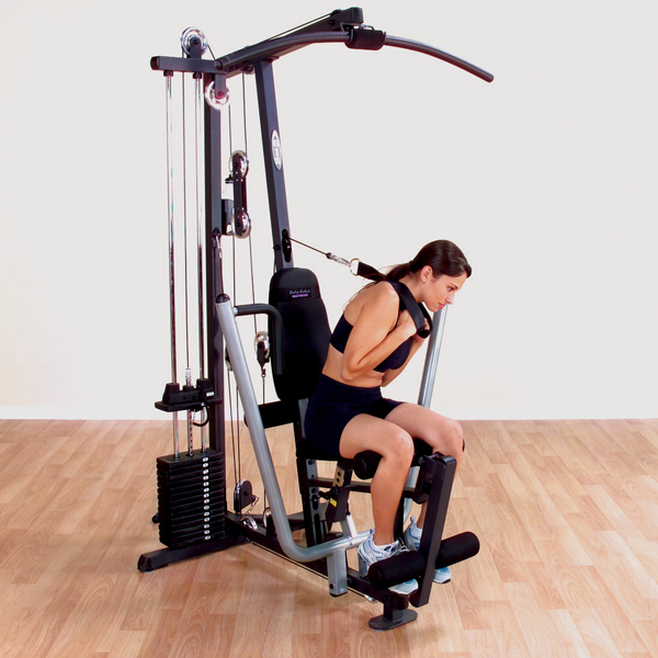 Body-Solid G1S Home Gym Being Used By A Woman