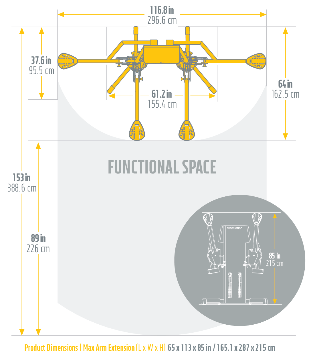 Free Motion Dual Cable Cross Lite Functional Trainer