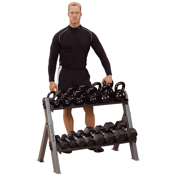 Body-Solid GDKR100 Dumbbell & Kettlebell Rack by Body Basics