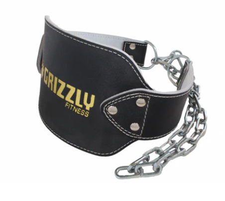Grizzly Fitness Leather Pro Dip and Pull Up Weight Training Belt