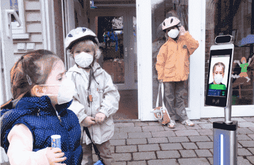 Free Standing Infrared Body Temperature Kiosk Echelon TempCheckIn