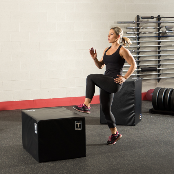 Woman Using A Plyo Box