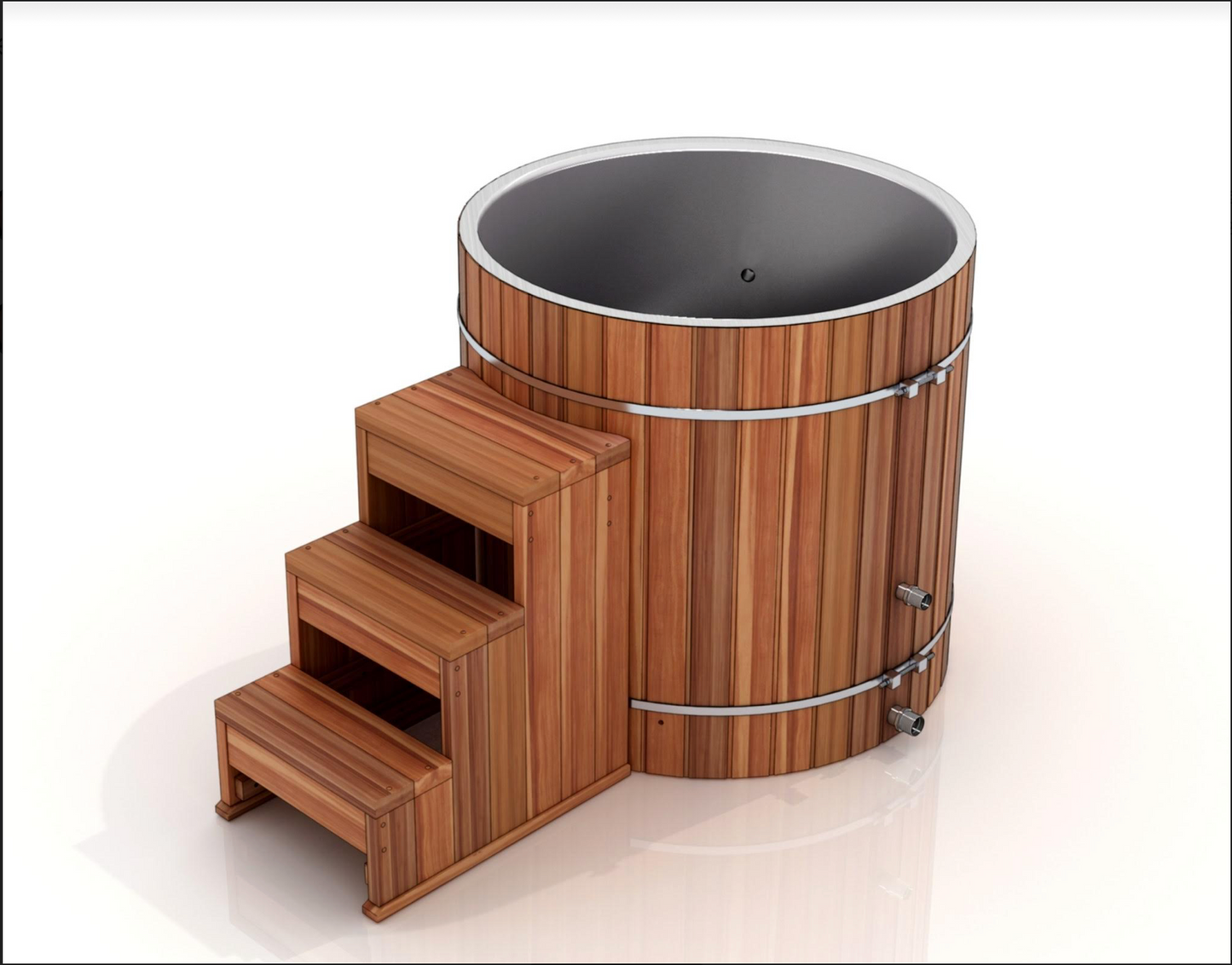 Dynamic Cold Therapy Barrel Spa Stainless Steel w/ Pacific Cedar Exterior & Hot/Cold Motor