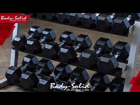 Body-Solid GDR48B 3 Tier Horizontal 48" Dumbbell Rack