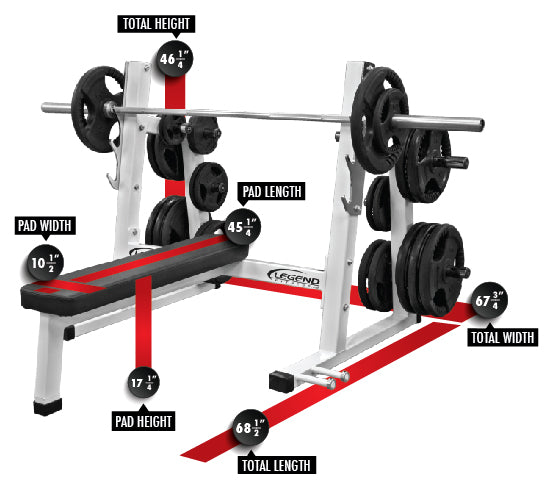 Legend Pro Series Olympic Flat Bench Dimensions