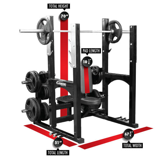 Legend Pro Series Olympic Shoulder Bench Dimensions