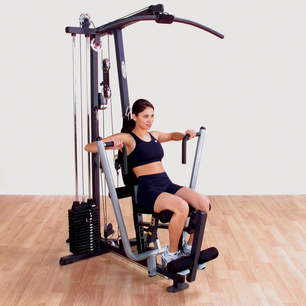 Woman Using the Body-Solid G1S Home Gym 