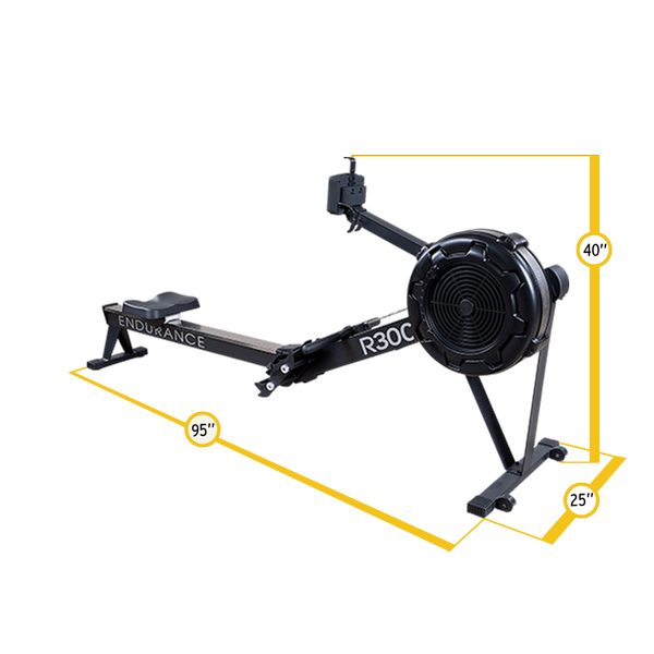Dimensions of the R300 Rowing Machine