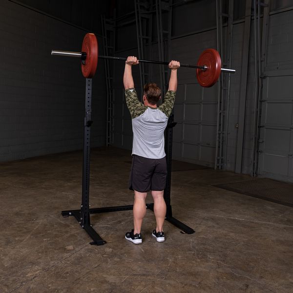Body Solid SPR250 Commercial Squat Stand In Use